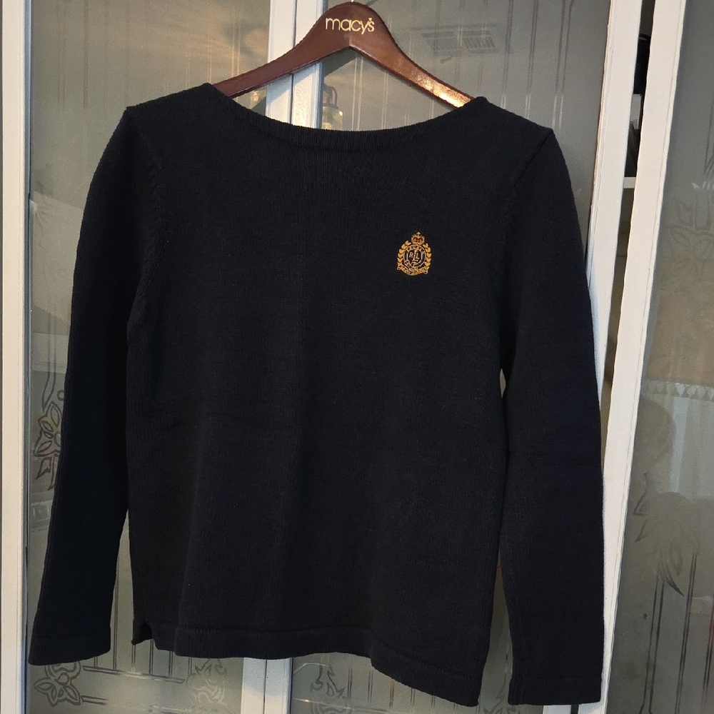 Lauren Ralph Lauren Back Cotton Sweater